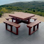 Square Picnic Table - Hardwood
